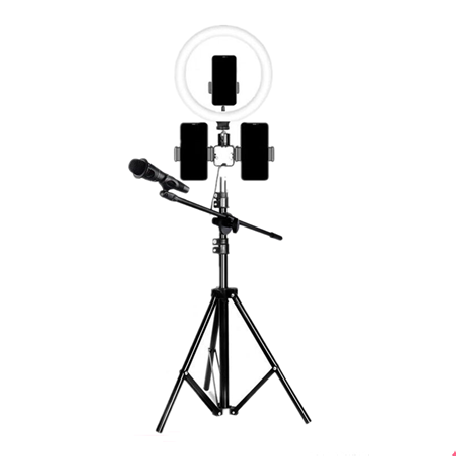 落地麦克风三机位支架26cm灯